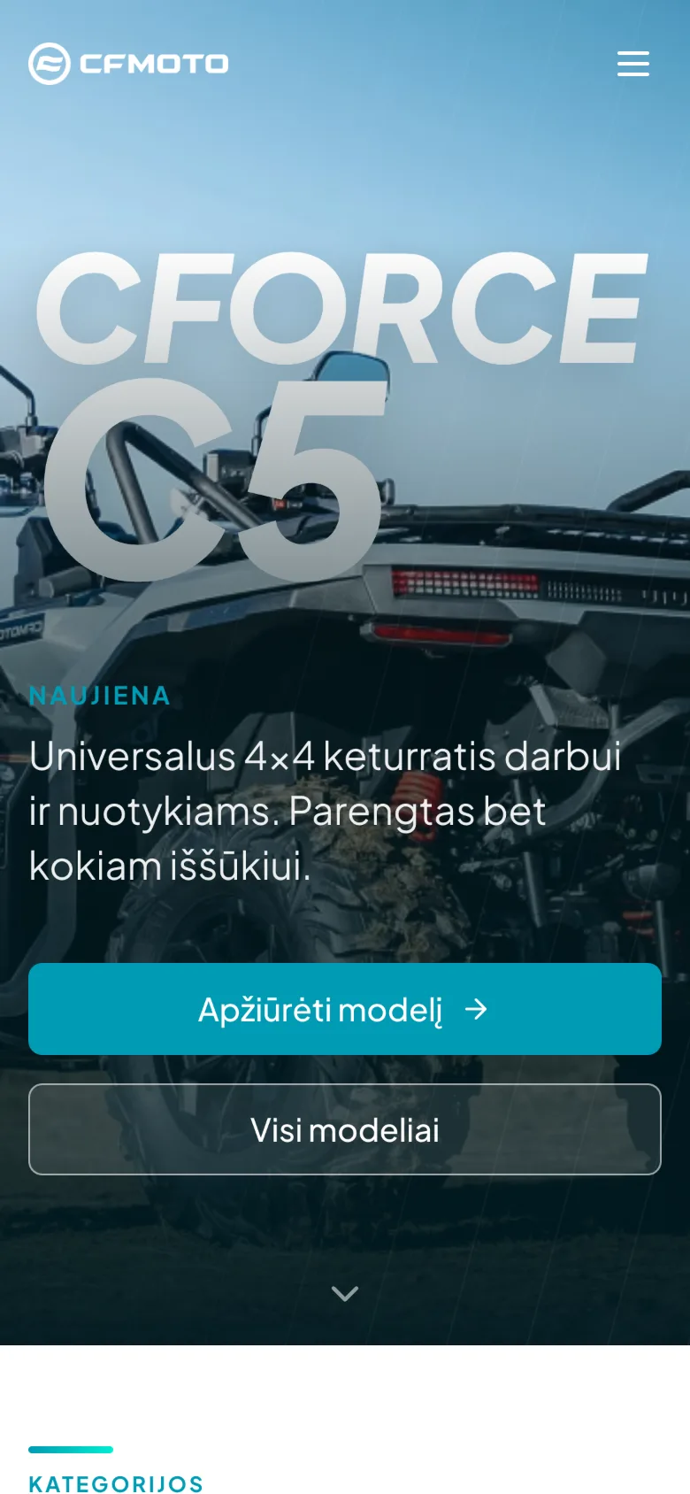 CFMOTO Lietuva telefone, 1 vaizdas